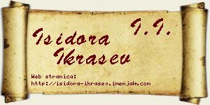Isidora Ikrašev vizit kartica